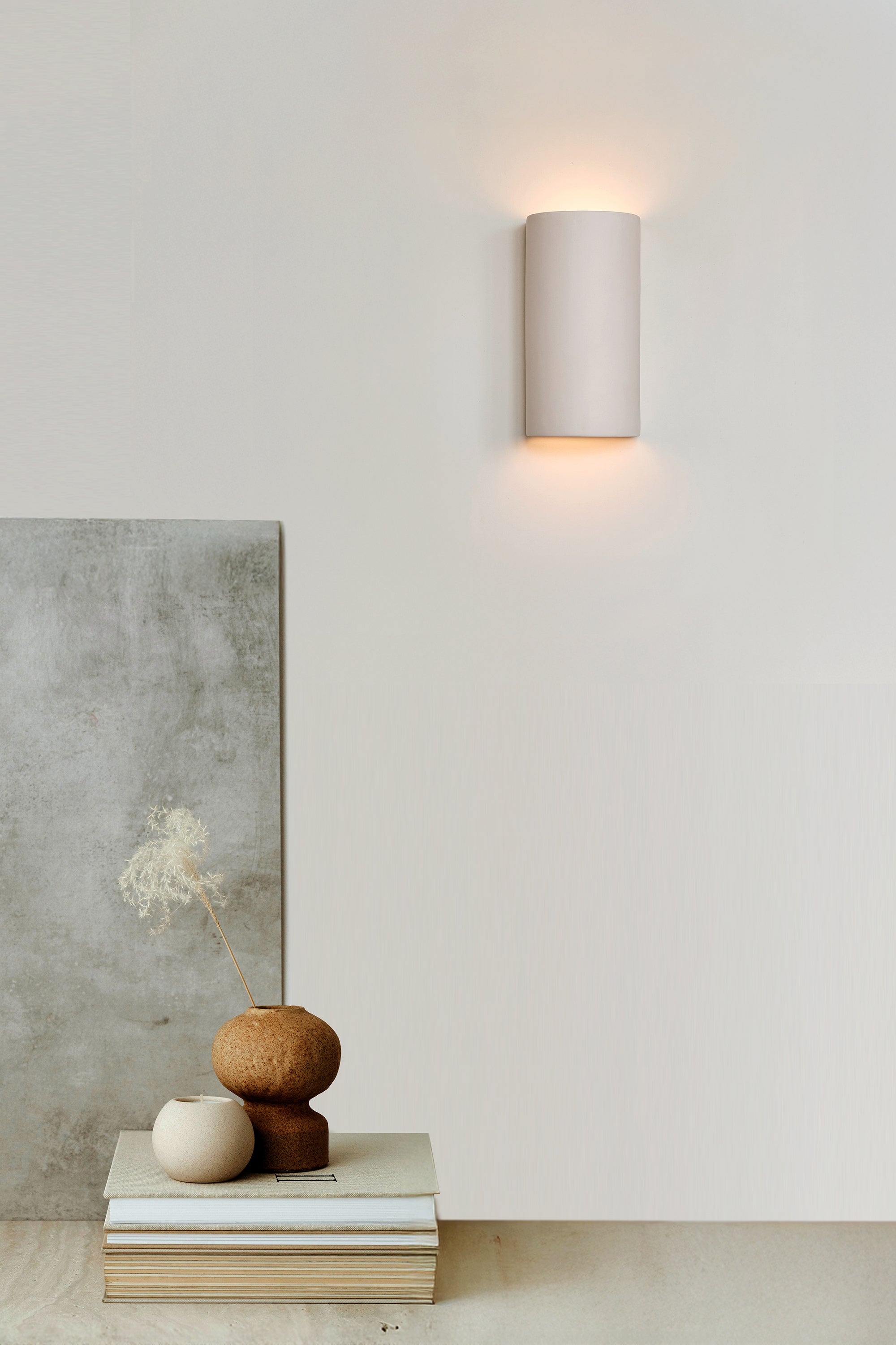 Ceramic wall light CURVE | Extra Matte White