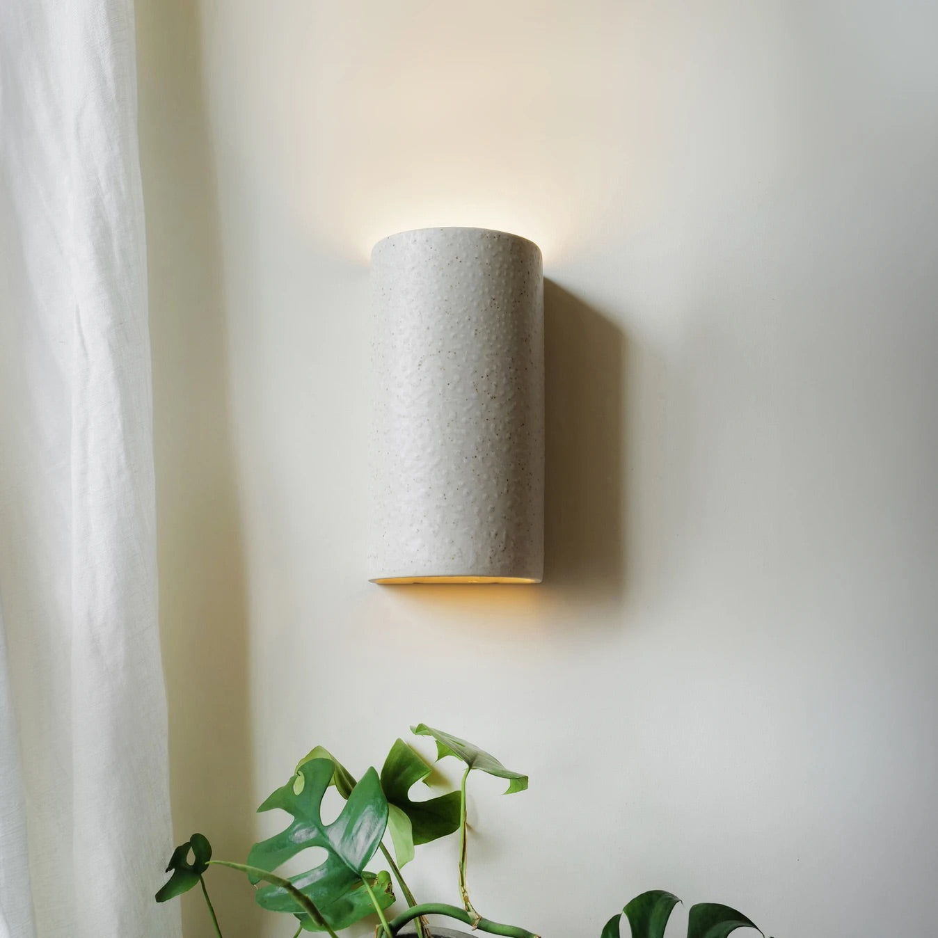 Ceramic wall light CURVE | Beige spotted brown