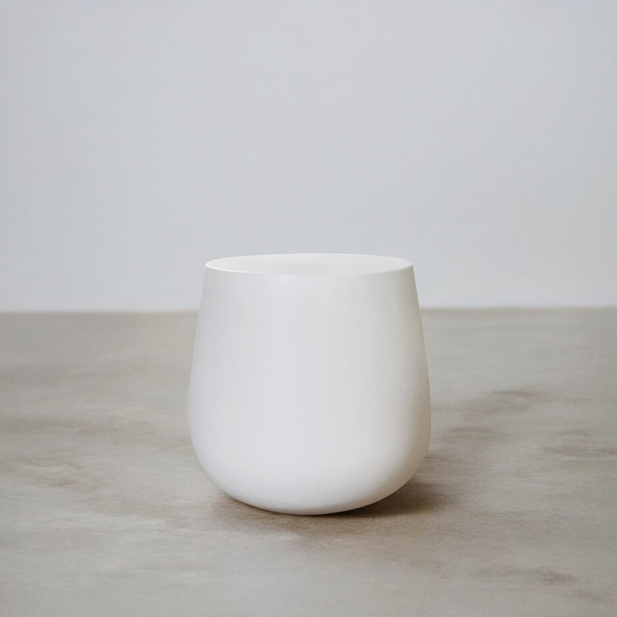 Small Ceramic Side Table DRUM | Off-White