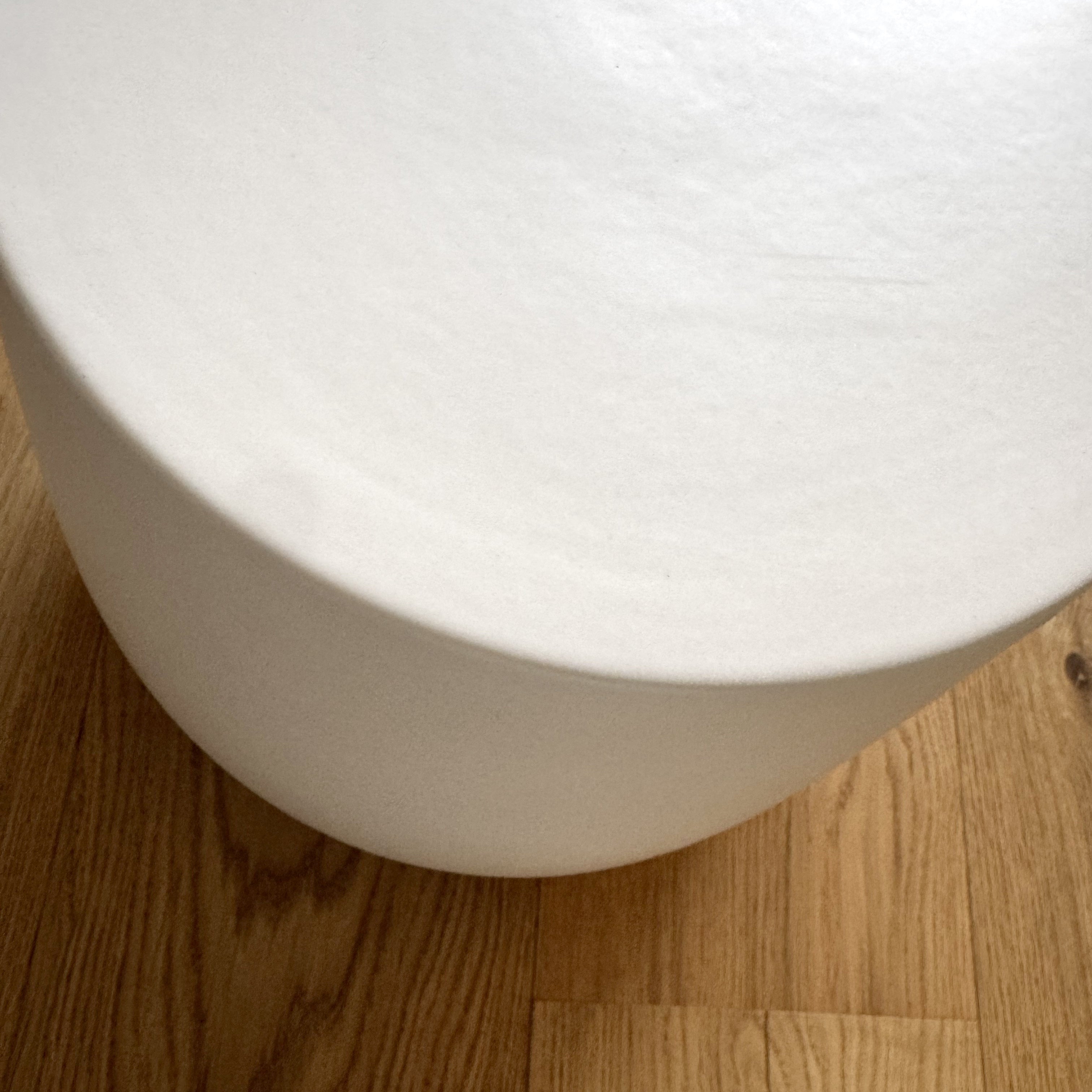Small Ceramic Side Table DRUM | Off-White