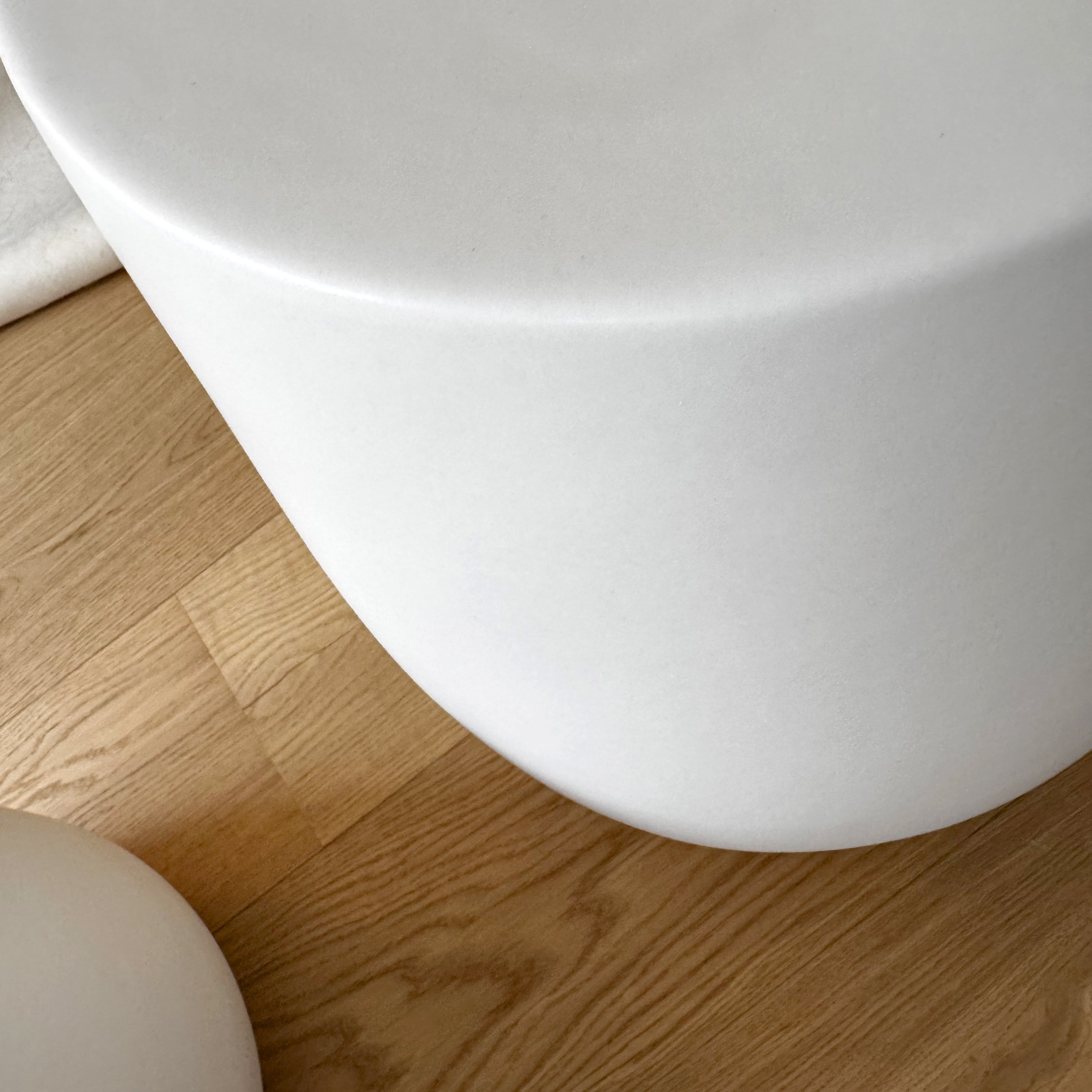 Small Ceramic Side Table DRUM | Off-White