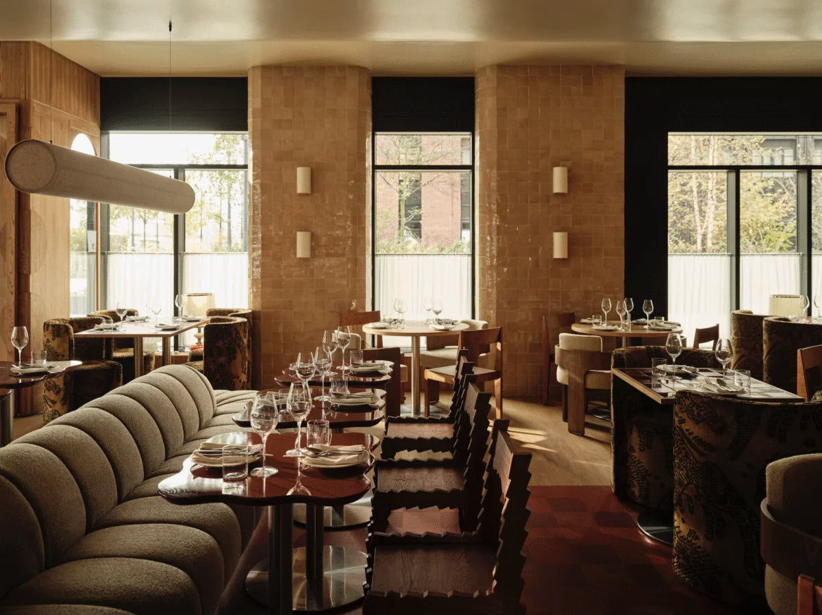 Restaurant Nora in London wit our ceramic wall lights