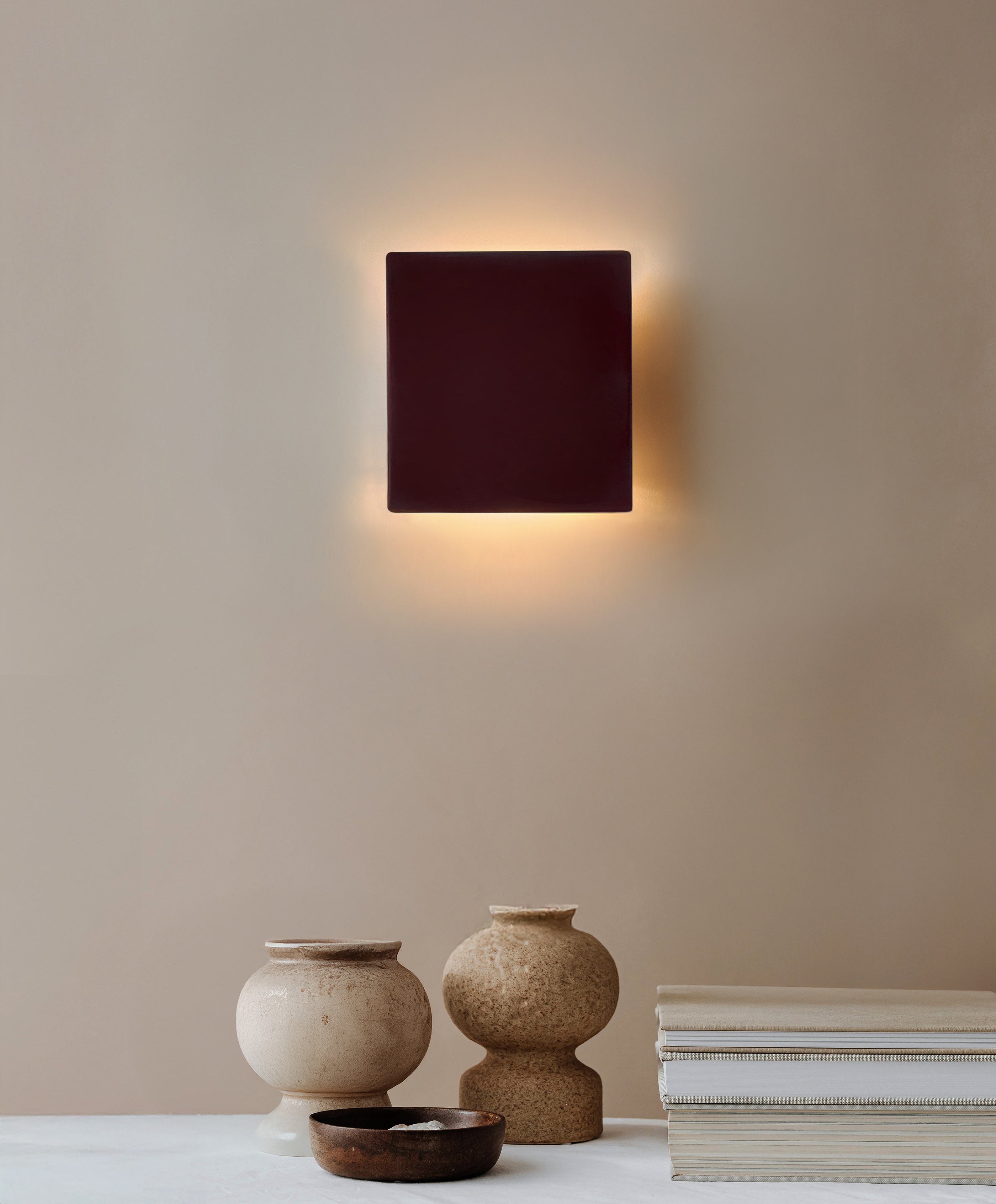 Contemporary ceramic wall light with soft ambient glow