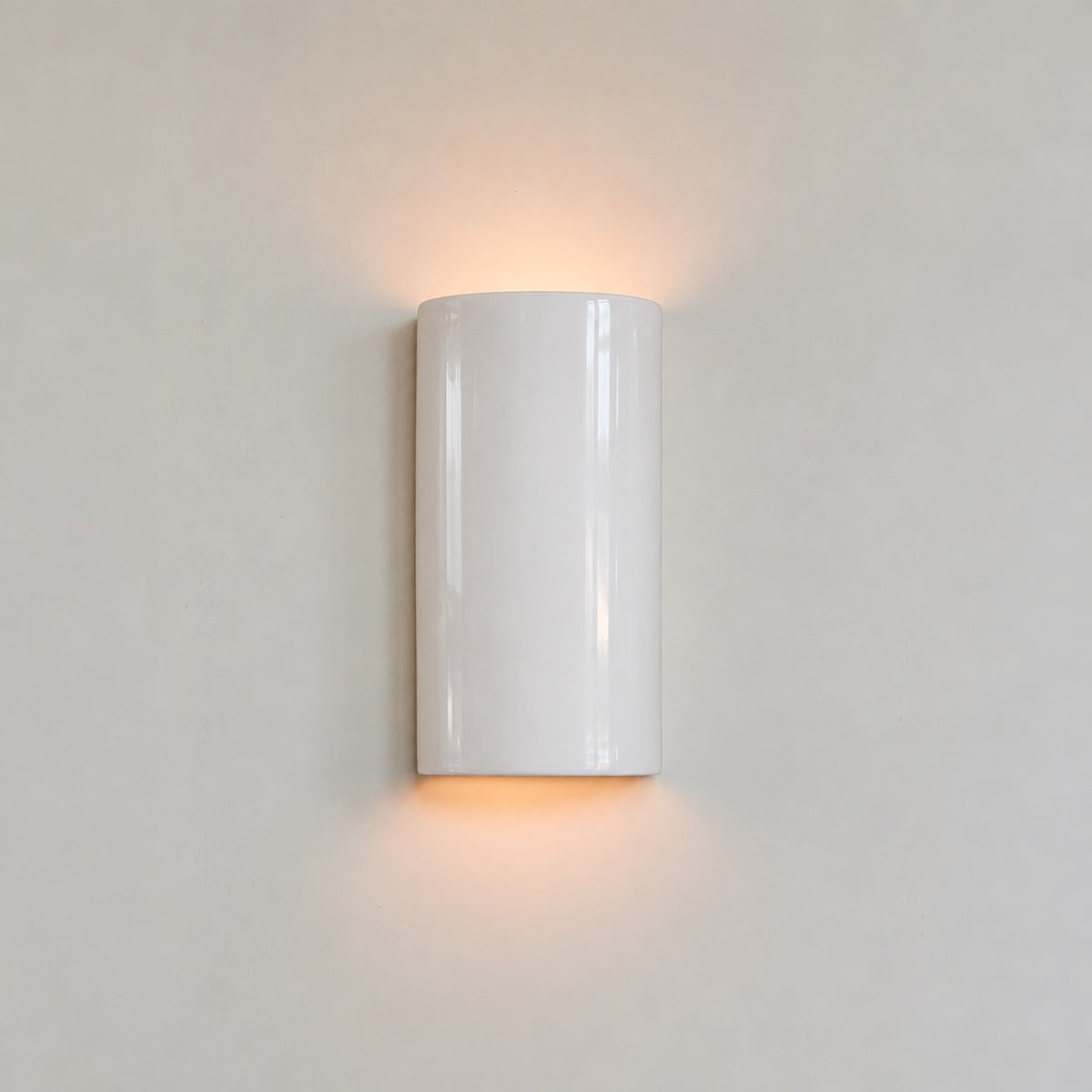 Applique murale en céramique CURVE | Blanc brillant
