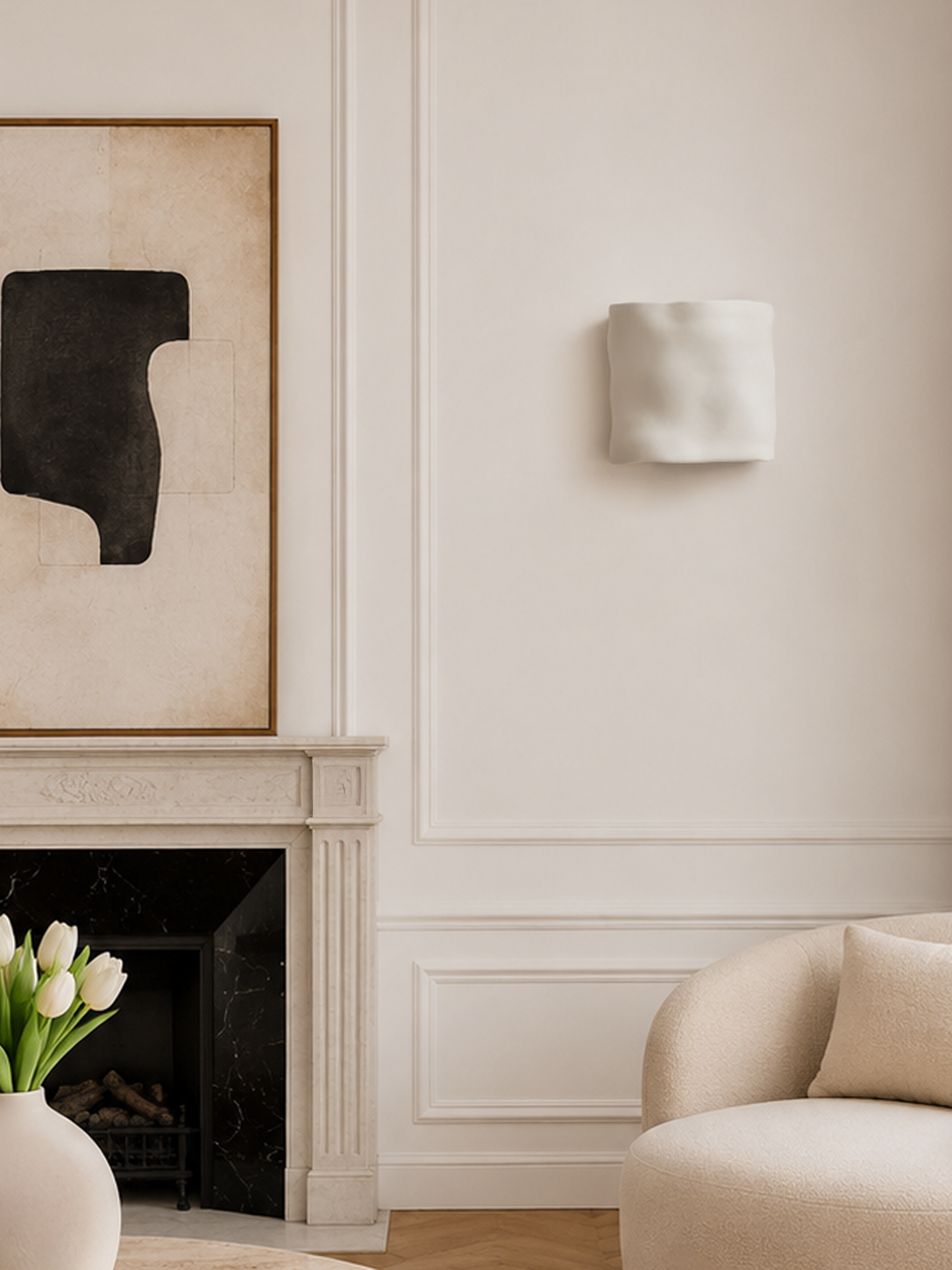 Ceramic wall light ALBA | Extra matte white